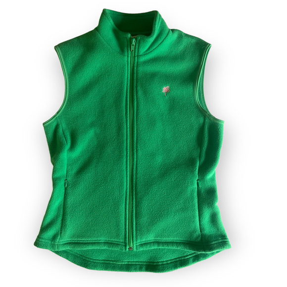 Lilly Pulitzer Jackets & Blazers - Lilly Pulitzer Vintage Green Fleece Vest Size XS